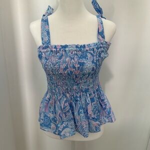 Lilly Pulitzer NWT SM Riviera Smocked top